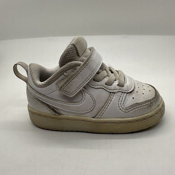 Nike Court Borough Low 2 Triple White - BQ5453-100 Size 6 C Toddler - Picture 2 of 12